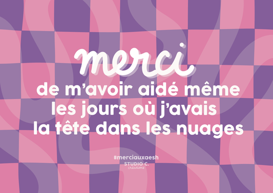 Merci aux AESH - Carte postale