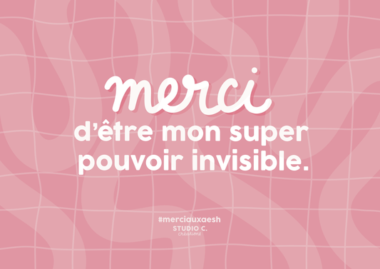 Merci aux AESH - Carte postale