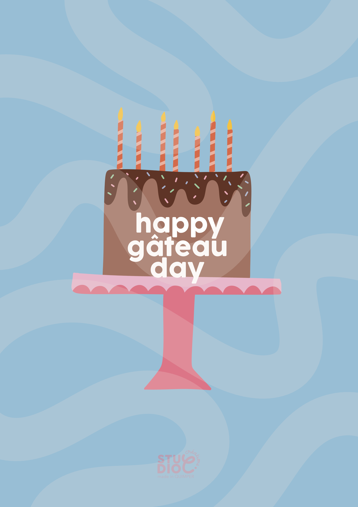 Happy gâteau day - Carte postale