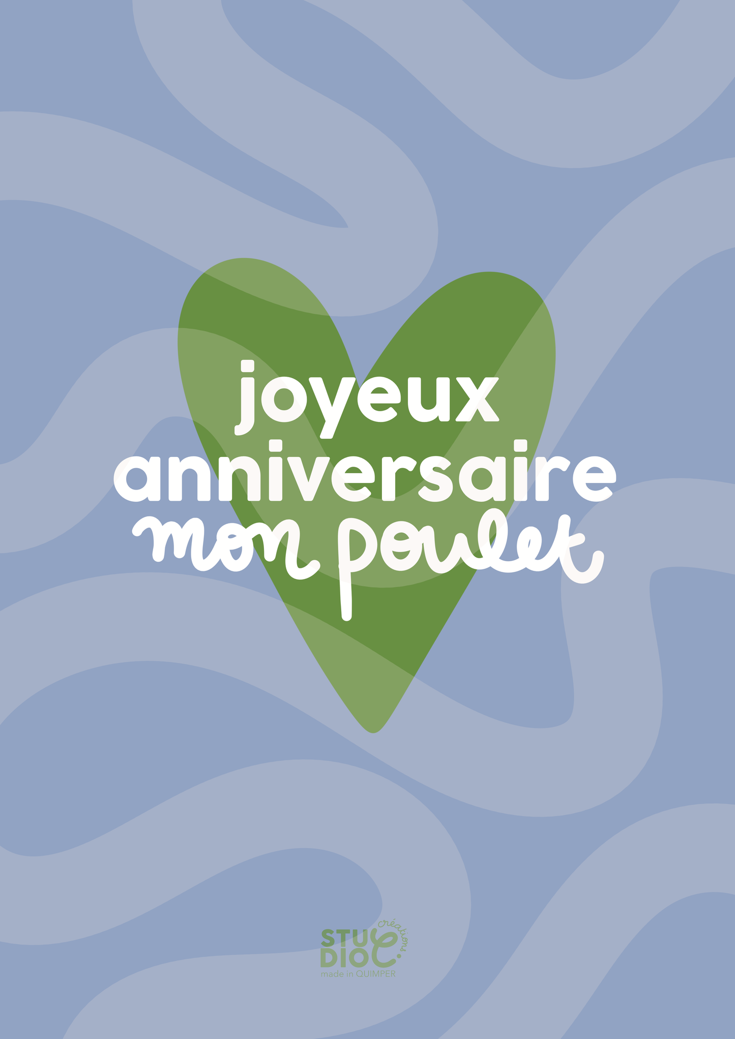 Joyeux anniversaire mon poulet - Carte postale