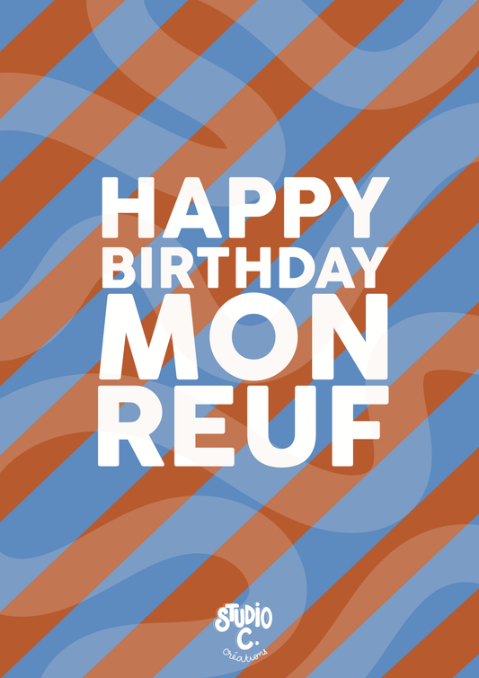 Happy Birthday Mon Reuf - Carte Postale