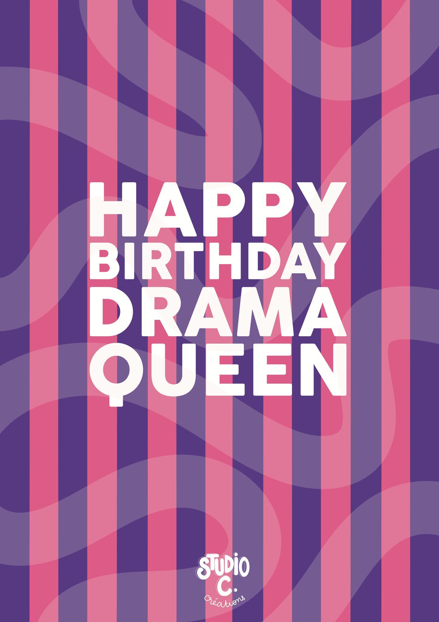 Happy Birthday Drama Queen - Carte Postale