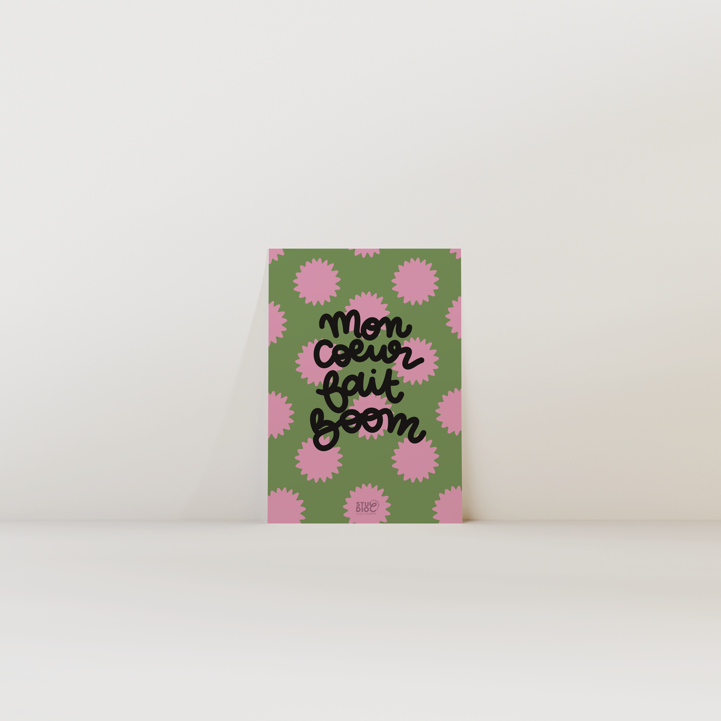 Mon coeur fait boom - carte postale