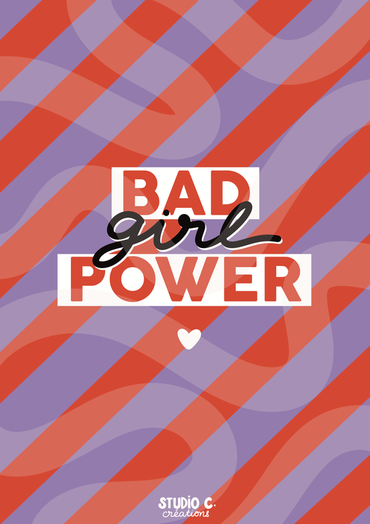 BAD girl POWER - Carte postale