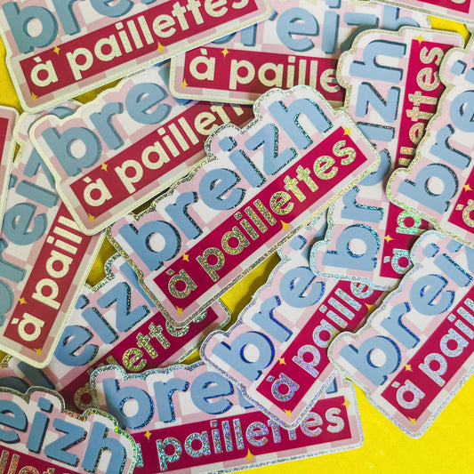 Sticker BREIZH à paillettes