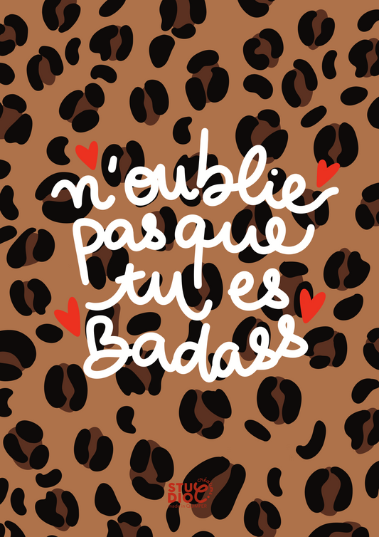 N'oublie pas que t'es badass - Carte postale