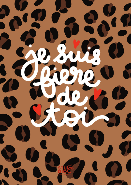 Je suis fière de toi - Carte postale