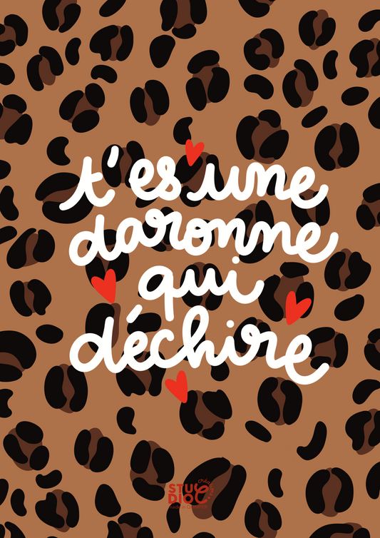 T'es une daronne qui déchire - Carte postale