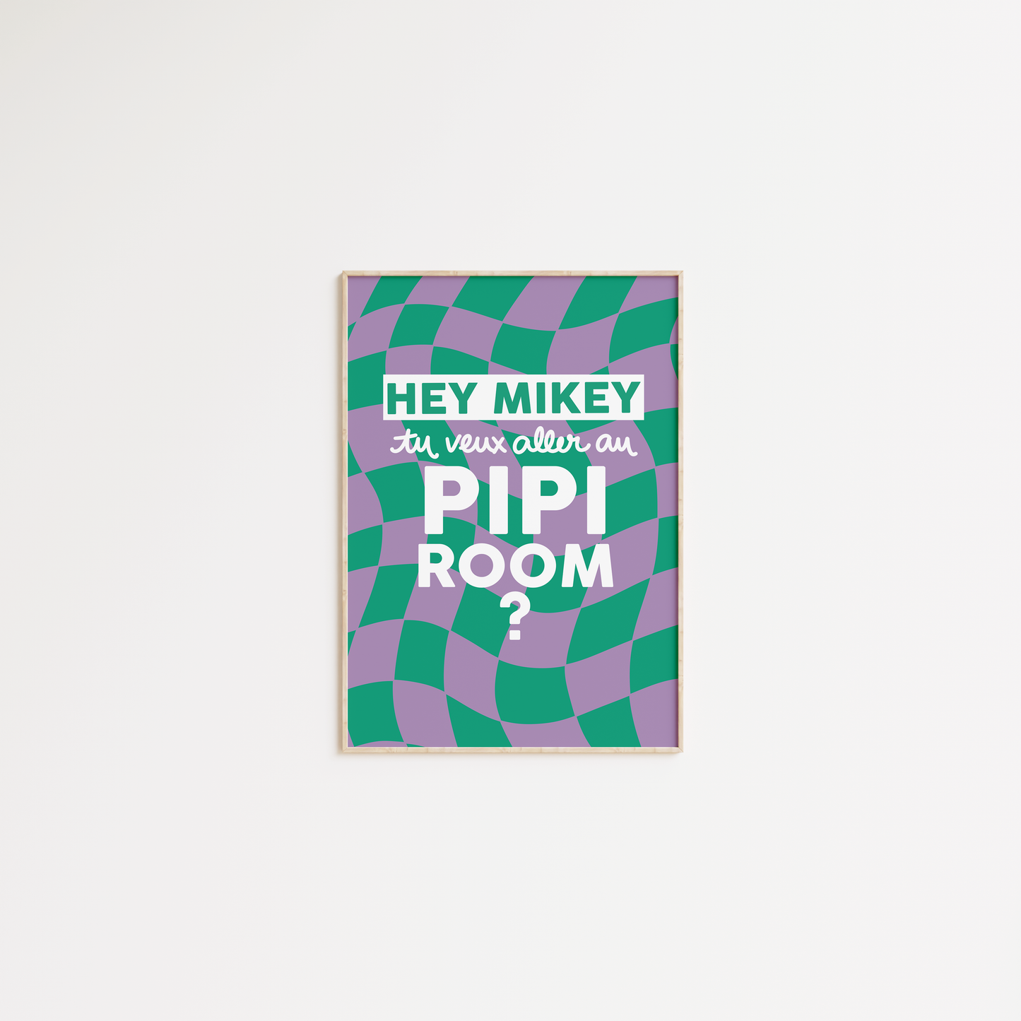 Hey Mikey, tu veux aller au pipi room ?