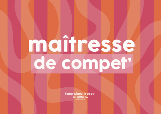 Maîtresse de compet' - Carte postale