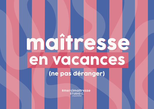 Maîtresse en vacances - Carte postale