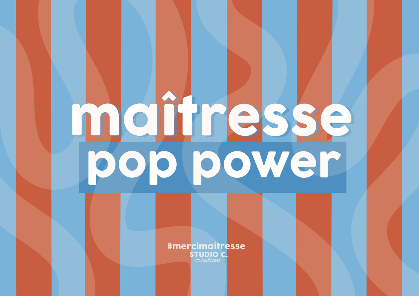 Maîtresse pop power - Carte postale