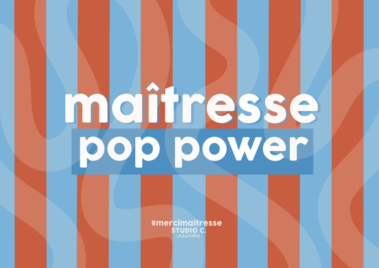 Maîtresse pop power - Carte postale