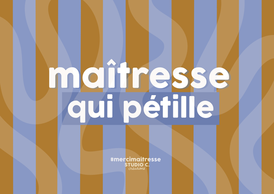Maîtresse qui pétille - Carte postale