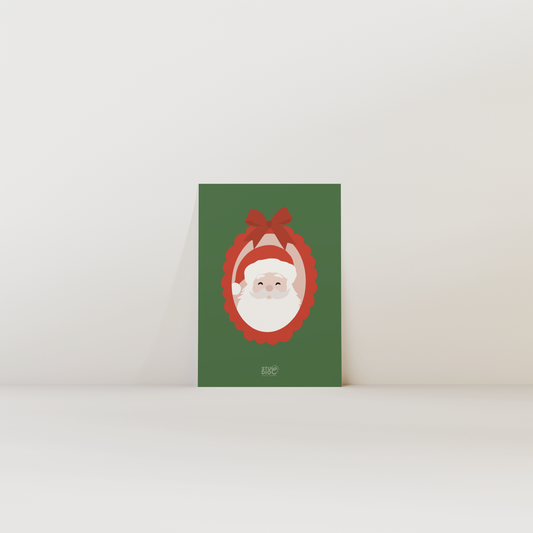 Portrait Père Noël - Carte postale