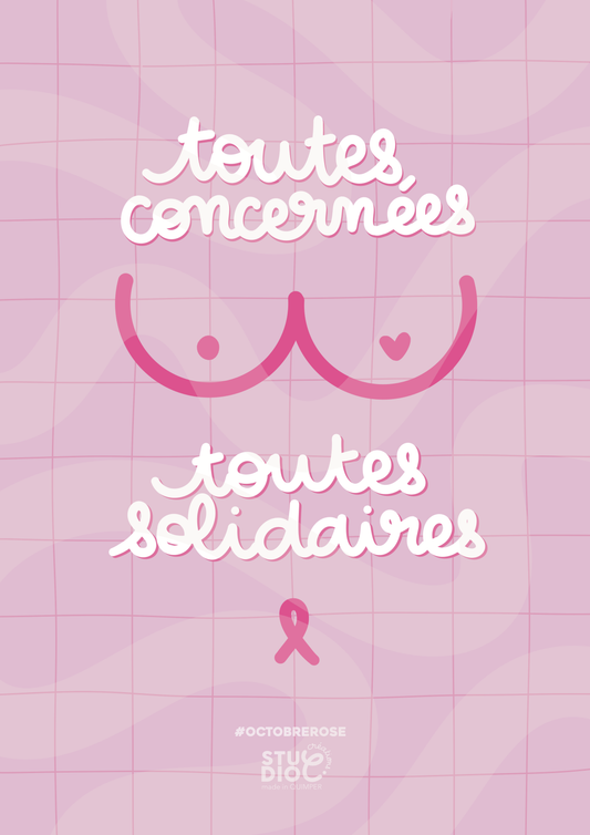 Toutes concernées, toutes solidaires - carte postale
