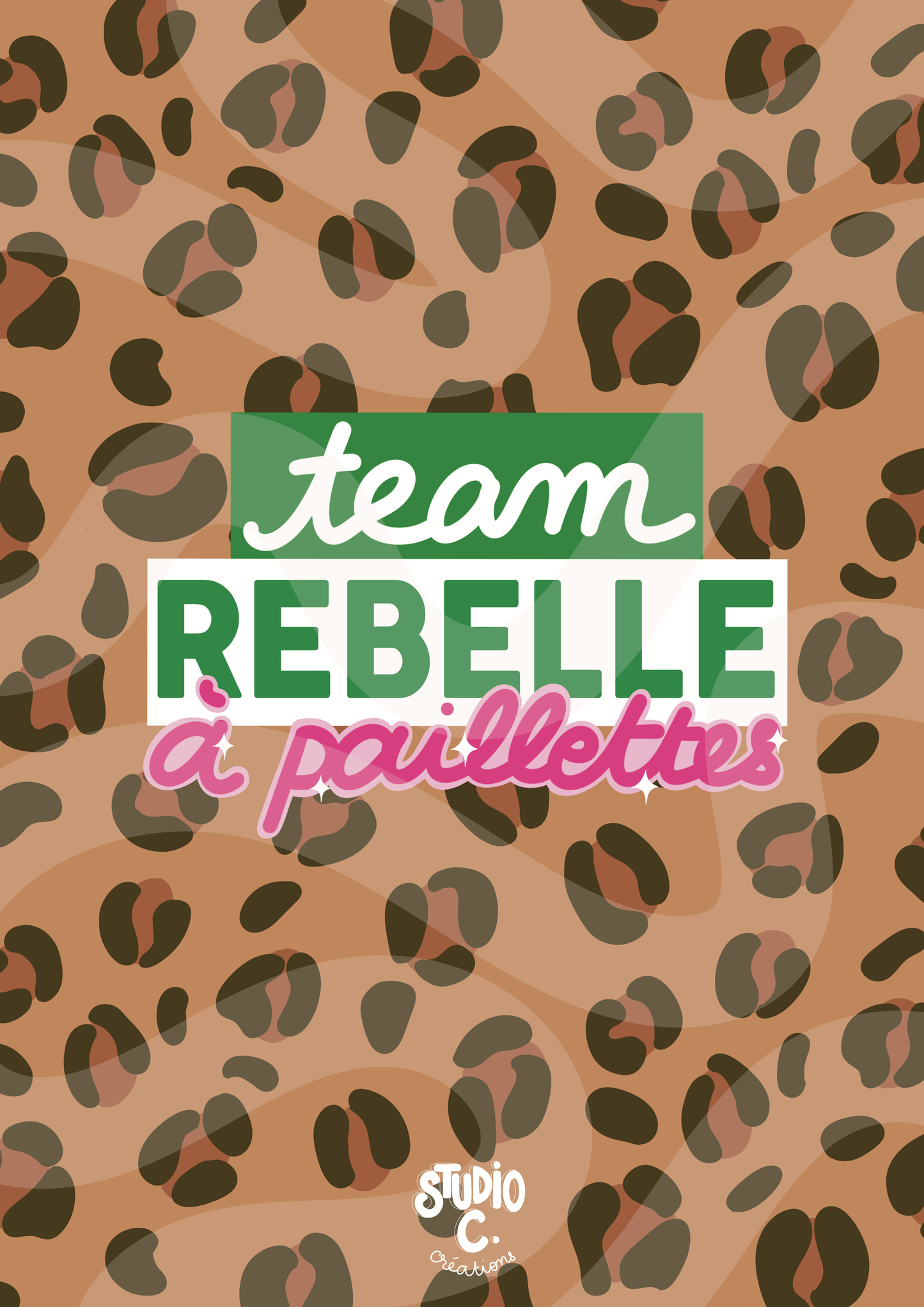 Team rebelle à paillettes - Carte postale