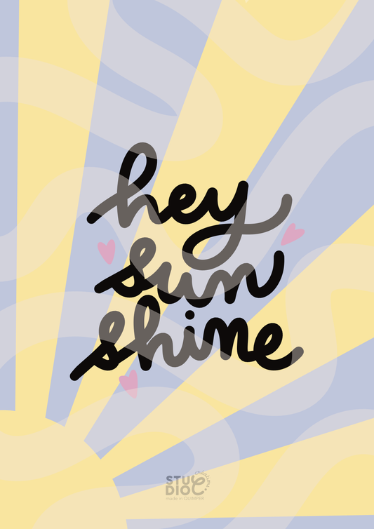 Hey sunshine - carte postale