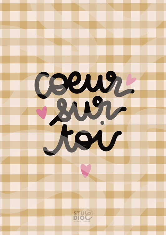 Coeur sur toi - carte postale