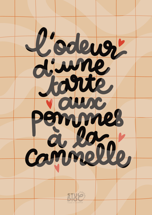 L'odeur d'une tarte aux pommes à la cannelle