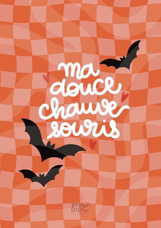 Ma douce chauve-souris - Carte postale