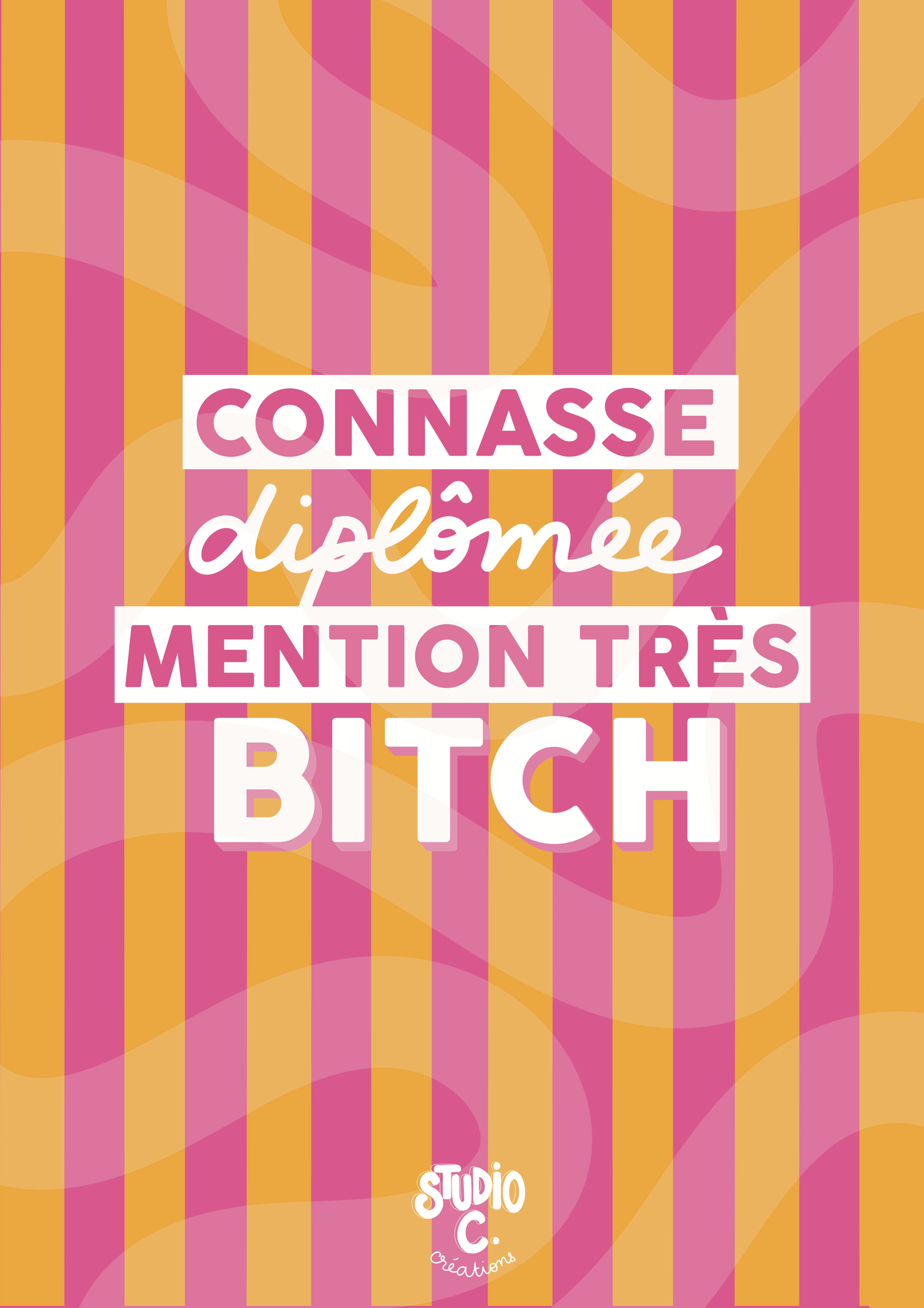 Connasse diplômée mention très BITCH - Carte postale
