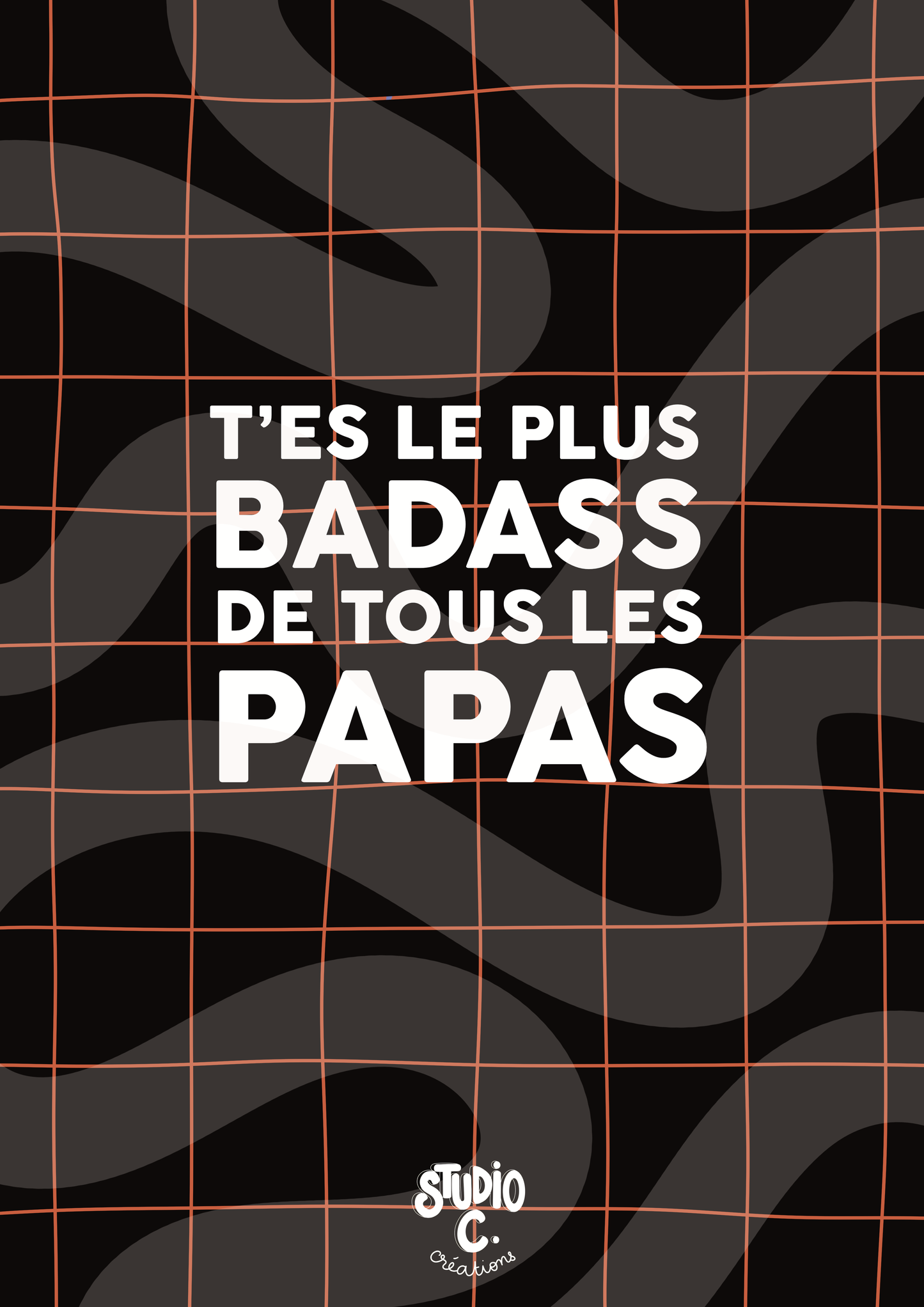 t'es le plus badass de tous les papas - carte postale