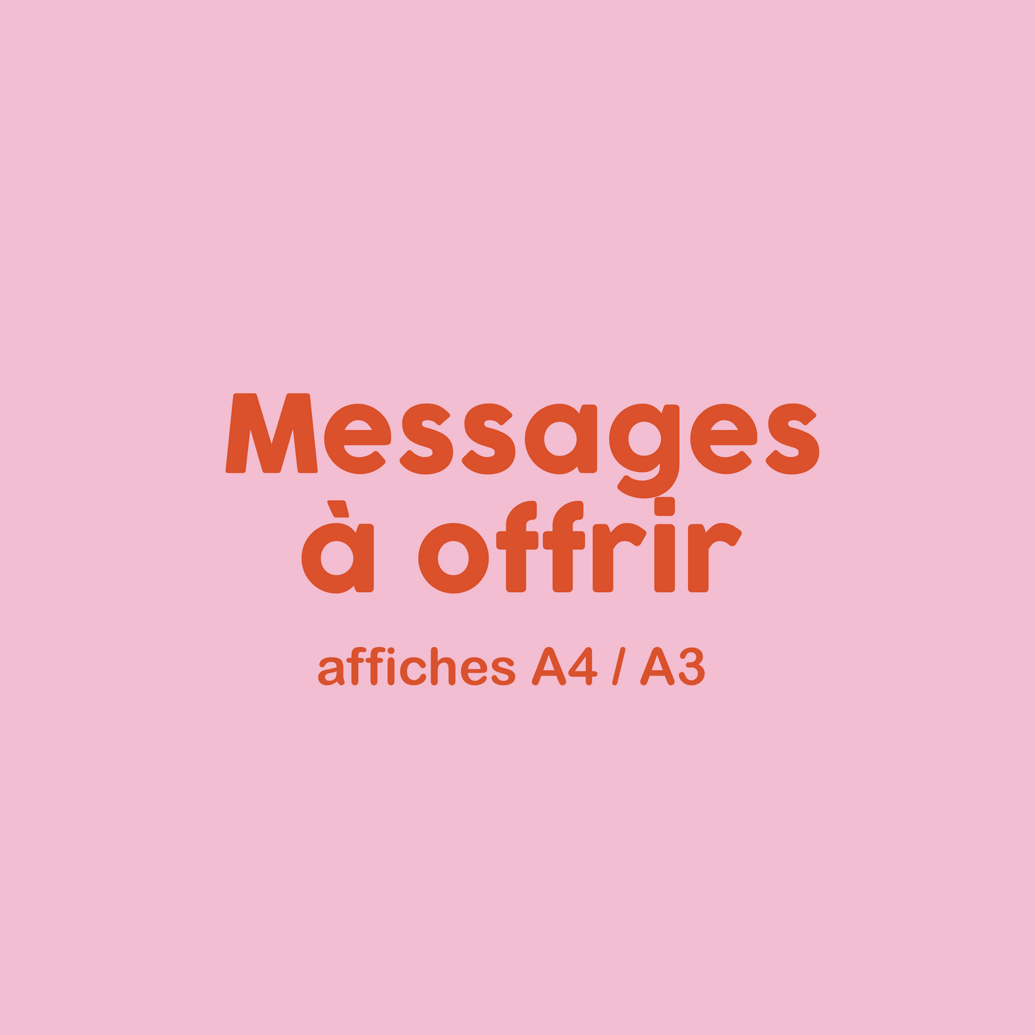 Messages à offrir