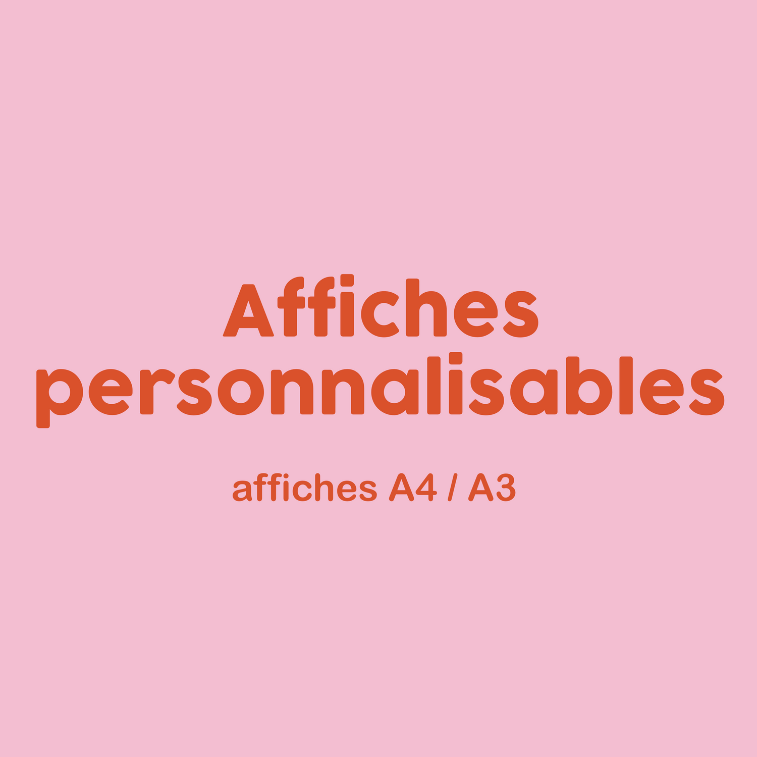 Affiches personnalisables