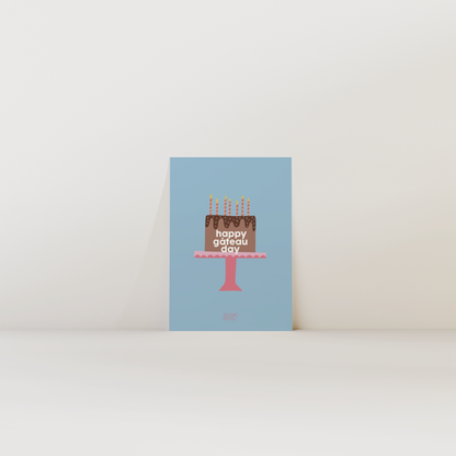Happy  gâteau day - Carte postale