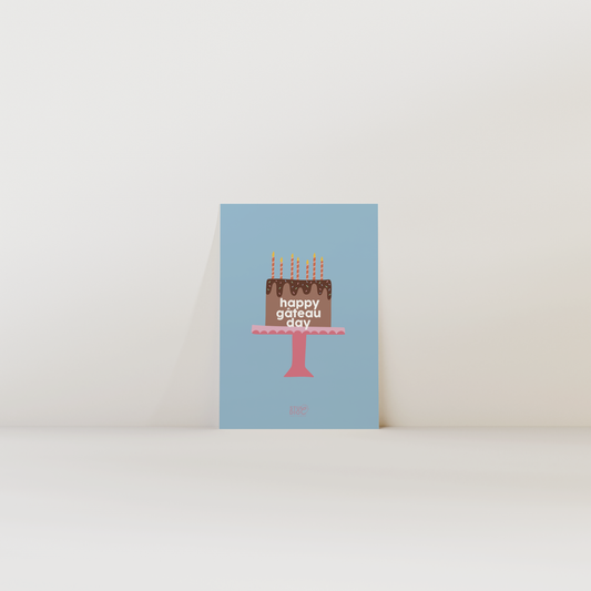 Happy  gâteau day - Carte postale