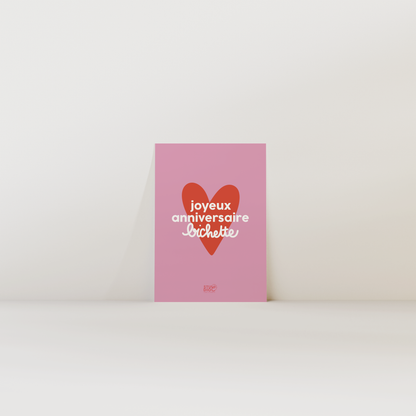 Joyeux anniversaire bichette - Carte postale
