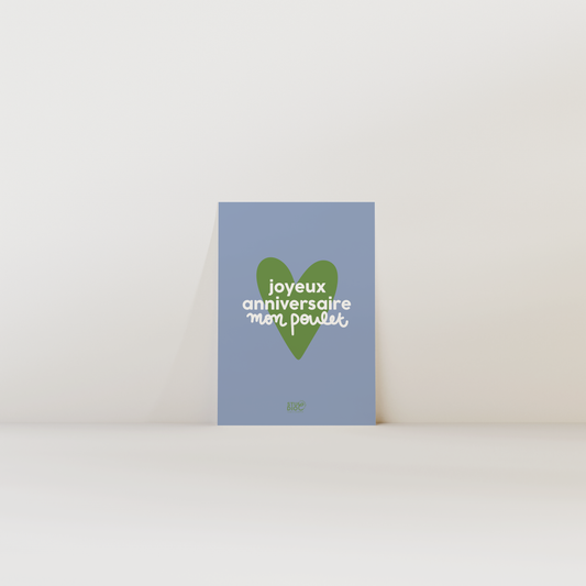 Joyeux anniversaire mon poulet - Carte postale