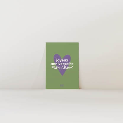 Joyeux anniversaire mon chou - Carte postale