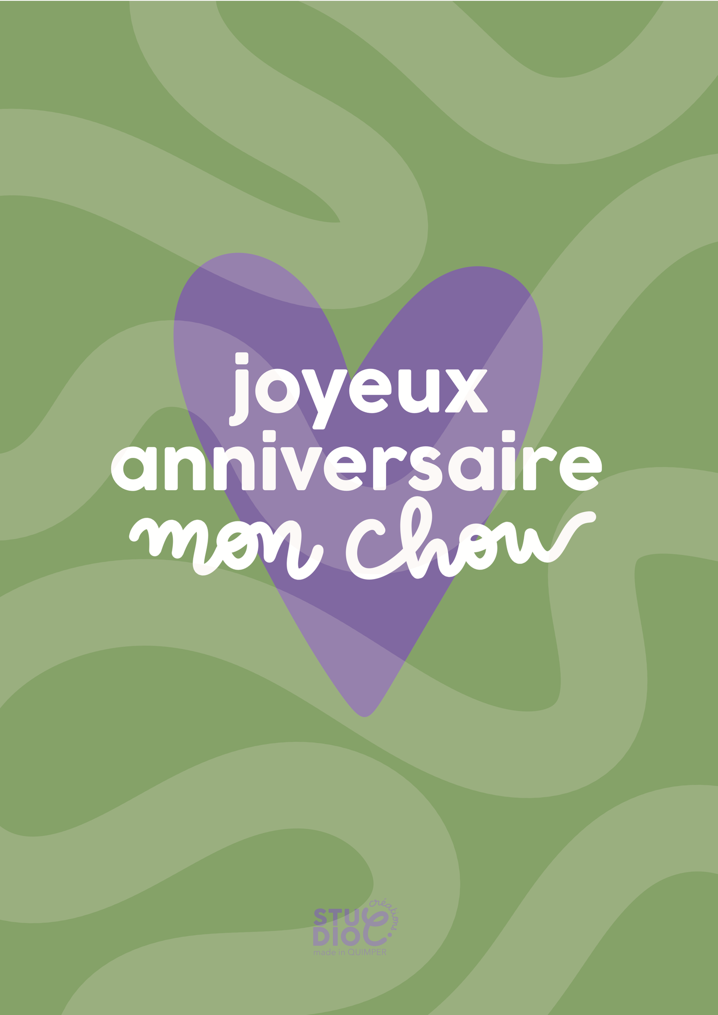 Joyeux anniversaire mon chou - Carte postale