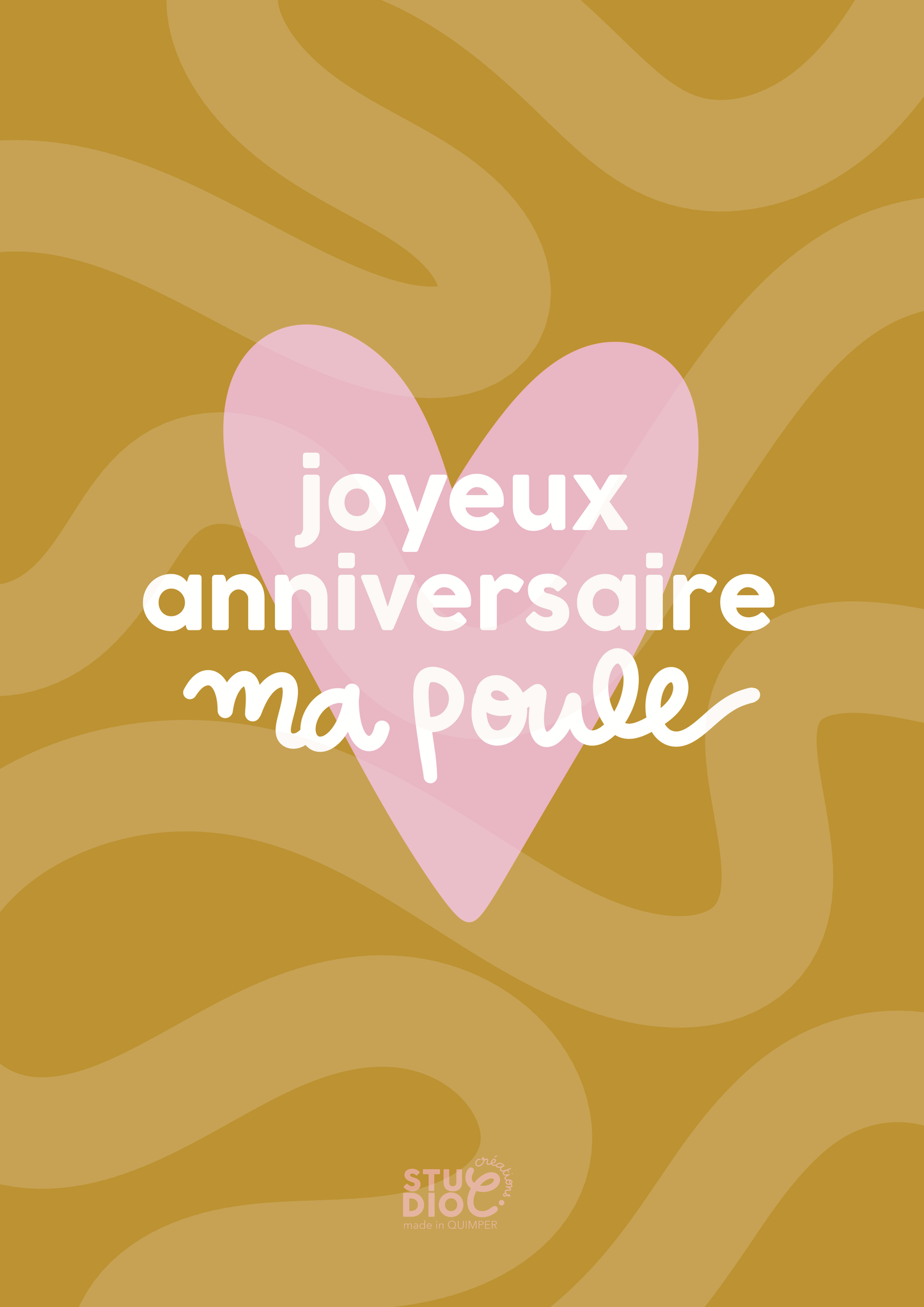 Joyeux anniversaire ma poule - Carte postale
