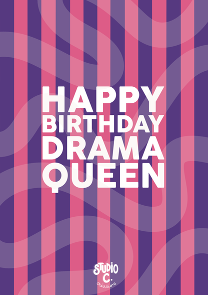 Happy Birthday Drama Queen - Carte Postale