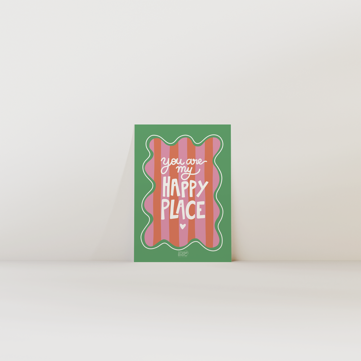 You are my happy place (cadre vert) - Carte postale