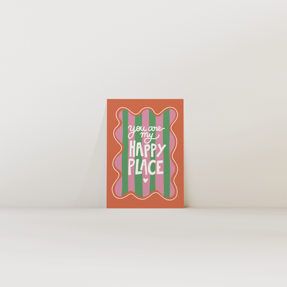 You are my happy place (orange) - Carte postale