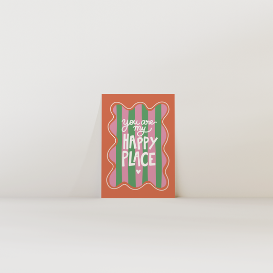 You are my happy place (orange) - Carte postale