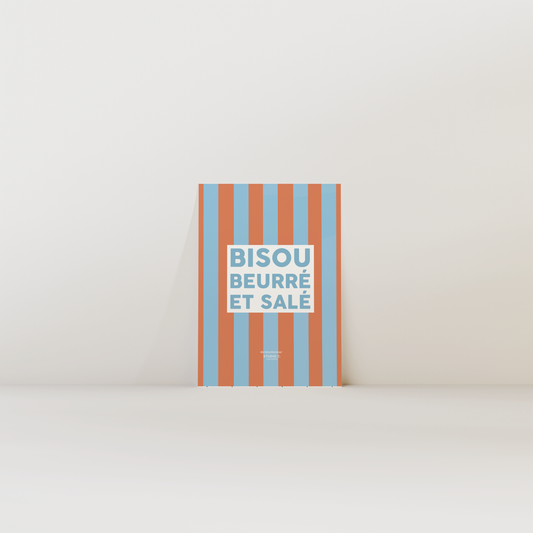 Bisou beurré et salé - Carte postale