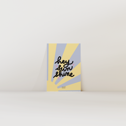 Hey sunshine - carte postale