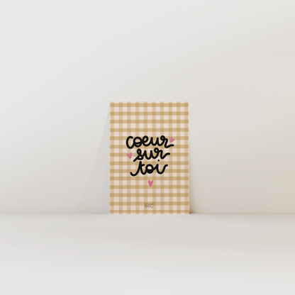 Coeur sur toi - carte postale