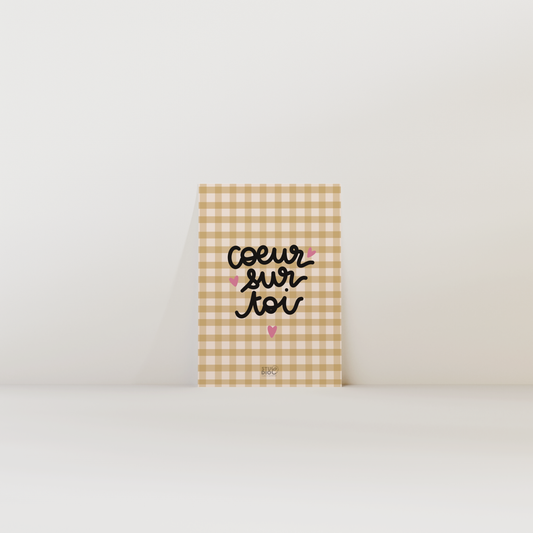 Coeur sur toi - carte postale