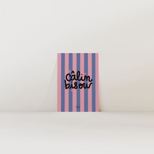 Câlin bisou - carte postale