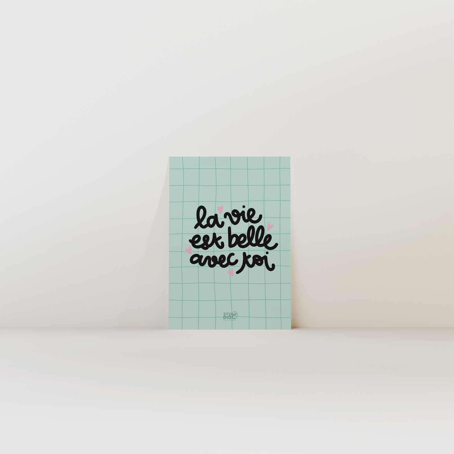 La vie est belle avec toi - carte postale