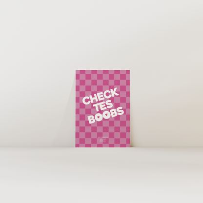 CHECK TES BOOBS - carte postale