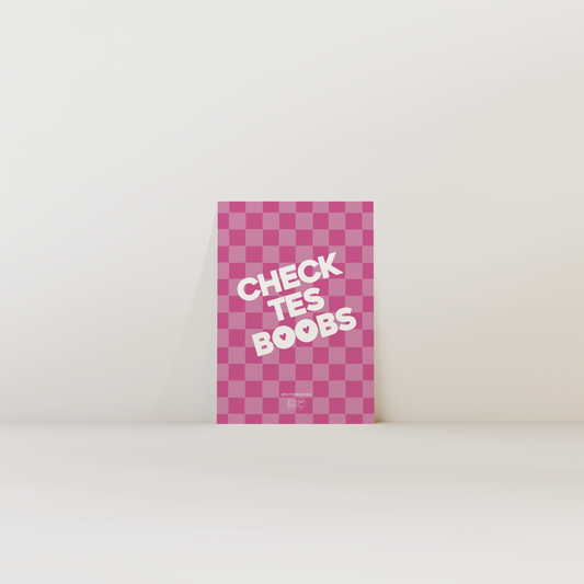 CHECK TES BOOBS - carte postale