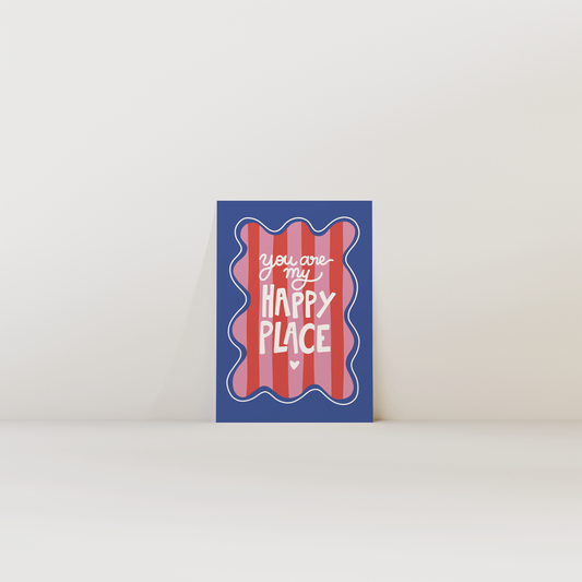 You are my happy place (cadre bleu) - Carte postale