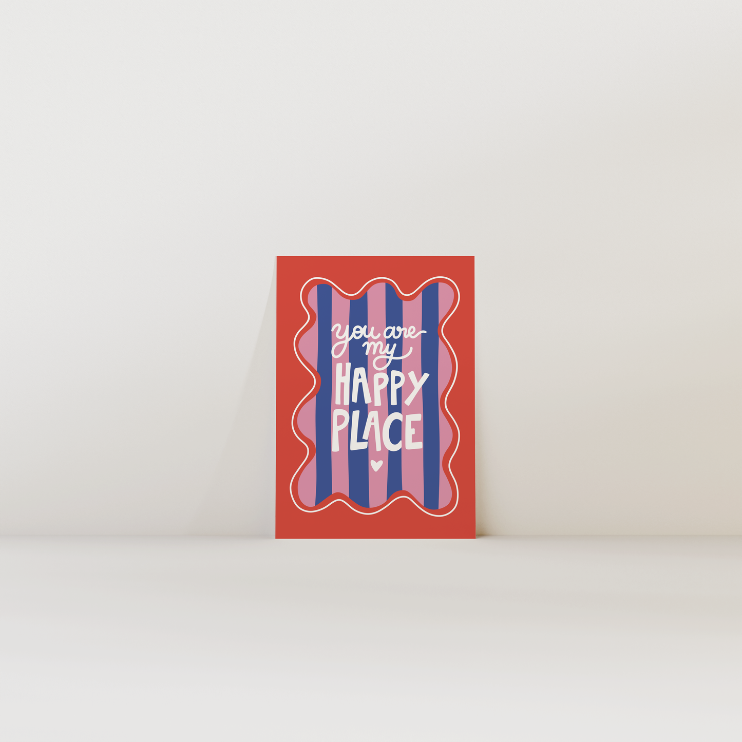 You are my happy place (cadre rouge) - Carte postale